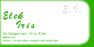 elek iris business card